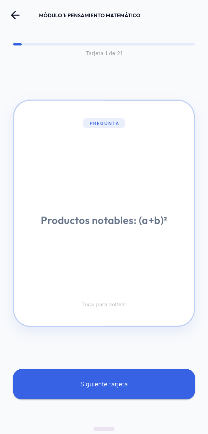 Flashcard de Pensamiento Matemático